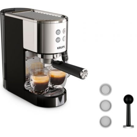 Cafetera Expreso Krups Virtuoso/ 1400W/ 15 Bares/ Plata Cafetera Expreso Krups Virtuoso/ 1400W/ 15 Bares/ Plata