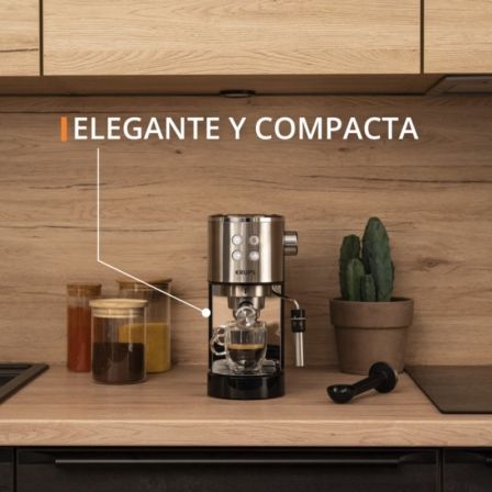 Cafetera Expreso Krups Virtuoso/ 1400W/ 15 Bares/ Plata Cafetera Expreso Krups Virtuoso/ 1400W/ 15 Bares/ Plata