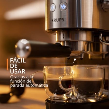 Cafetera Expreso Krups Virtuoso/ 1400W/ 15 Bares/ Plata Cafetera Expreso Krups Virtuoso/ 1400W/ 15 Bares/ Plata