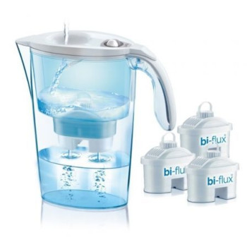 Pack Jarra Filtrante Laica Stream Line/ 2.3L/ Blanca/ Jarra + 3 Filtros BI-FLUX Pack Jarra Filtrante Laica Stream Line/ 2.3L/ Blanca/ Jarra + 3 Filtros BI-FLUX