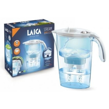 Pack Jarra Filtrante Laica Stream Line/ 2.3L/ Blanca/ Jarra + 3 Filtros BI-FLUX Pack Jarra Filtrante Laica Stream Line/ 2.3L/ Blanca/ Jarra + 3 Filtros BI-FLUX