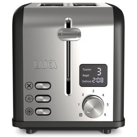 Tostador Laica HI1000L/ 880W/ Negro y Plata Tostador Laica HI1000L/ 880W/ Negro y Plata
