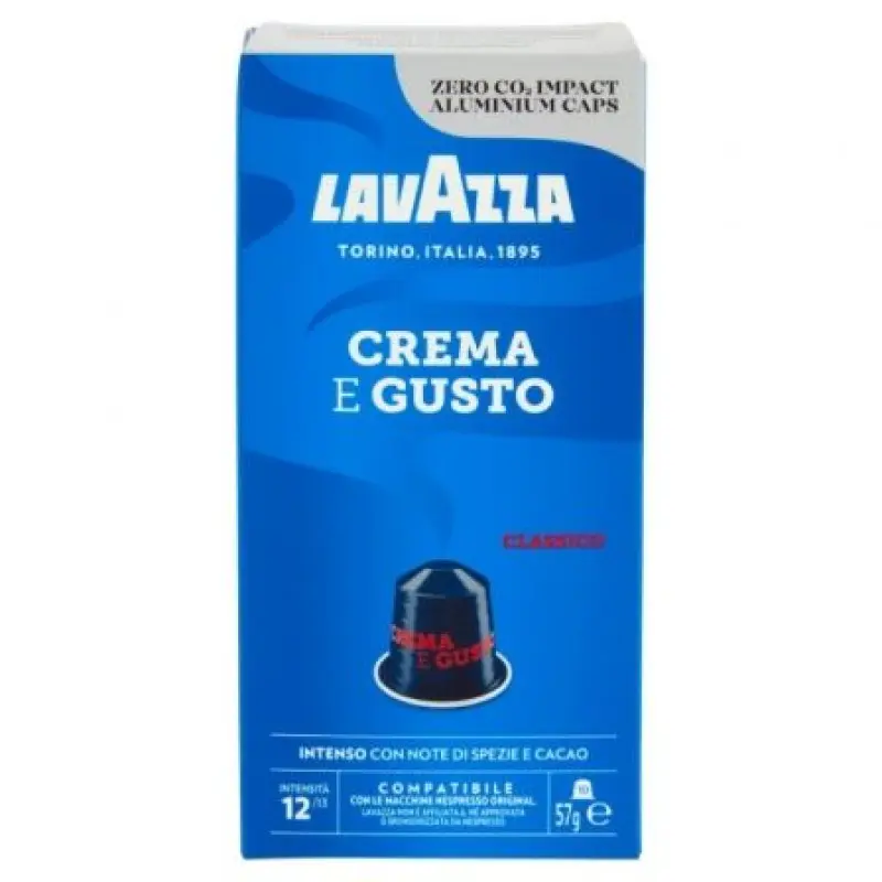 Cápsula Lavazza Crema e Gusto Clásico para cafeteras Nespresso/ Caja de 10 Cápsula Lavazza Crema e Gusto Clásico para cafeteras Nespresso/ Caja de 10