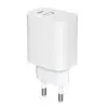 Cargador de Pared Leotec LECSPH20W2W/ 1xUSB Tipo-C/ 1xUSB/ 20W Cargador de Pared Leotec LECSPH20W2W/ 1xUSB Tipo-C/ 1xUSB/ 20W