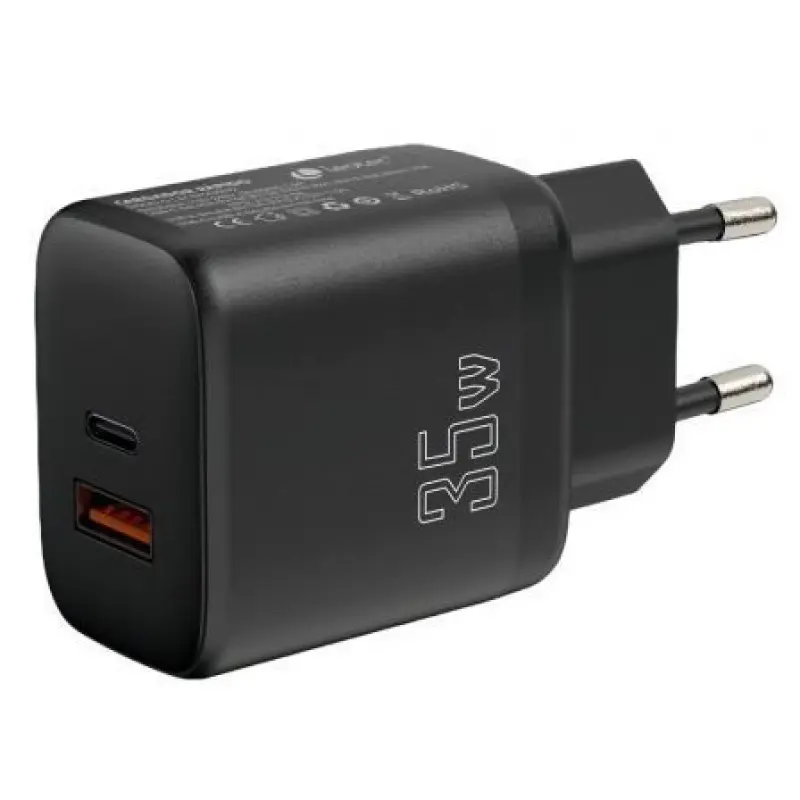 Cargador de Pared Leotec LECSPH35W2/ 1xUSB Tipo-C/ 1xUSB/ 35W Cargador de Pared Leotec LECSPH35W2/ 1xUSB Tipo-C/ 1xUSB/ 35W