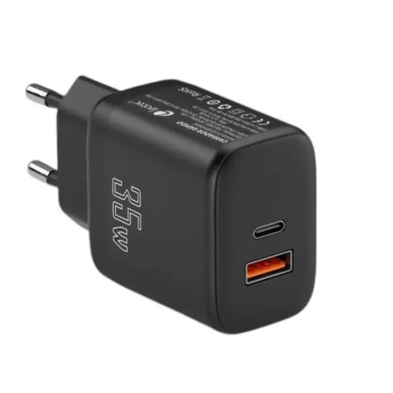 Cargador de Pared Leotec LECSPH35W2/ 1xUSB Tipo-C/ 1xUSB/ 35W Cargador de Pared Leotec LECSPH35W2/ 1xUSB Tipo-C/ 1xUSB/ 35W