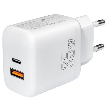 Cargador de Pared Leotec LECSPH35W2W/ 1xUSB Tipo-C/ 1xUSB/ 35W Cargador de Pared Leotec LECSPH35W2W/ 1xUSB Tipo-C/ 1xUSB/ 35W