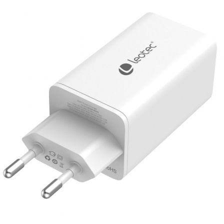 Cargador de Pared Leotec LECSPH65W3W/ 2xUSB Tipo-C/ 1xUSB/ 65W Cargador de Pared Leotec LECSPH65W3W/ 2xUSB Tipo-C/ 1xUSB/ 65W