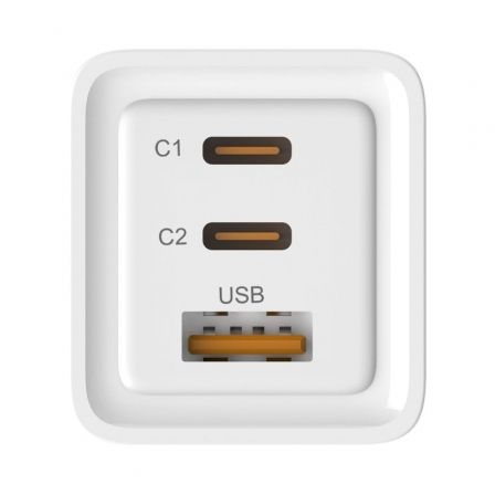 Cargador de Pared Leotec LECSPH65W3W/ 2xUSB Tipo-C/ 1xUSB/ 65W Cargador de Pared Leotec LECSPH65W3W/ 2xUSB Tipo-C/ 1xUSB/ 65W