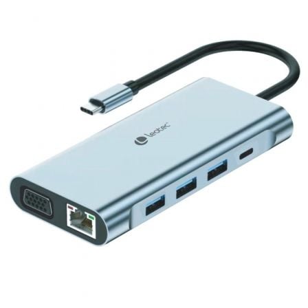 Docking USB Tipo-C Leotec LEDS01/ 3xUSB/ 2xUSB Tipo-C/ 1xUSB Tipo-C PD/ 1xHDMI 4K/ 1xVGA/ 1xRJ45/ 1xAudio/ 1xLector Tarjetas SD y MicroSD/ Gris Docking USB Tipo-C Leotec LEDS01/ 3xUSB/ 2xUSB Tipo-C/ 1xUSB Tipo-C PD/ 1xHDMI 4K/ 1xVGA/ 1xRJ45/ 1xAudio/ 1xLector Tarjetas SD y MicroSD/ Gris