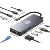 Docking USB Tipo-C Leotec LEDS03/ 3xUSB/ 1xUSB Tipo-C PD/ 1xHDMI 4K/ 1 xDisplayPort/ 1xVGA/ 1xAudio/ 1xRJ45/ 1xLector Tarjetas SD y MicroSD/ Gris Docking USB Tipo-C Leotec LEDS03/ 3xUSB/ 1xUSB Tipo-C PD/ 1xHDMI 4K/ 1 xDisplayPort/ 1xVGA/ 1xAudio/ 1xRJ45/ 1xLector Tarjetas SD y MicroSD/ Gris
