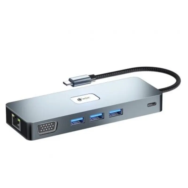 Docking USB Tipo-C Leotec LEDS03/ 3xUSB/ 1xUSB Tipo-C PD/ 1xHDMI 4K/ 1 xDisplayPort/ 1xVGA/ 1xAudio/ 1xRJ45/ 1xLector Tarjetas SD y MicroSD/ Gris Docking USB Tipo-C Leotec LEDS03/ 3xUSB/ 1xUSB Tipo-C PD/ 1xHDMI 4K/ 1 xDisplayPort/ 1xVGA/ 1xAudio/ 1xRJ45/ 1xLector Tarjetas SD y MicroSD/ Gris