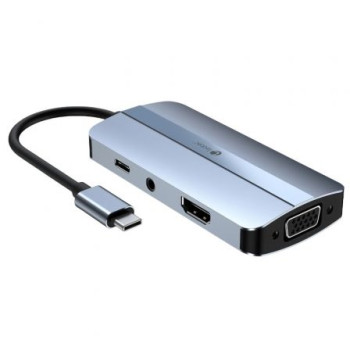Docking USB Tipo-C Leotec LEDS04/ 2xUSB/ 1xUSB Tipo-C/ 1xUSB Tipo-C PD/ 1xHDMI/ 1xVGA/ 1xAudio/ Azul Docking USB Tipo-C Leotec LEDS04/ 2xUSB/ 1xUSB Tipo-C/ 1xUSB Tipo-C PD/ 1xHDMI/ 1xVGA/ 1xAudio/ Azul