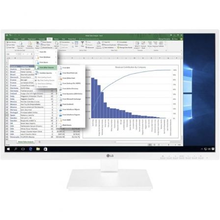 Monitor Profesional LG 24BK55YP-W 23.8'/ Full HD/ Multimedia/ Regulable en altura/ Blanco Monitor Profesional LG 24BK55YP-W 23.8'/ Full HD/ Multimedia/ Regulable en altura/ Blanco