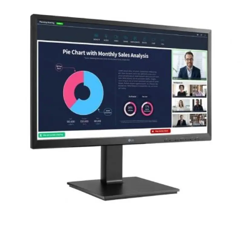 Monitor Profesional LG 24BP75CP-B 23.8'/ Full HD/ Webcam/ Multimedia/ Regulable en altura/ Negro Monitor Profesional LG 24BP75CP-B 23.8'/ Full HD/ Webcam/ Multimedia/ Regulable en altura/ Negro