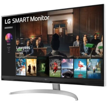 Smart Monitor LG 32SQ700S-W 31.5'/ 4K/ Smart TV/ Multimedia/ Regulable en altura/ Plata y Blanco Smart Monitor LG 32SQ700S-W 31.5'/ 4K/ Smart TV/ Multimedia/ Regulable en altura/ Plata y Blanco