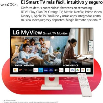 Smart Monitor LG MyView 32SR50F-W 31.5'/ Full HD/ Smart TV/ Multimedia/ Blanco Smart Monitor LG MyView 32SR50F-W 31.5'/ Full HD/ Smart TV/ Multimedia/ Blanco