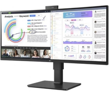 Monitor Profesional Ultrapanorámico Curvo LG 34BQ77QC-B 34'/ WQHD/ Webcam/ Multimedia/ Regulable en altura/ Negro Monitor Profesional Ultrapanorámico Curvo LG 34BQ77QC-B 34'/ WQHD/ Webcam/ Multimedia/ Regulable en altura/ Negro