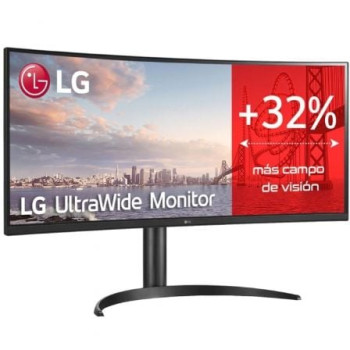 Monitor Profesional Ultrapanorámico Curvo LG 34WQ75C-B 34'/ WQHD/ Multimedia/ Regulable en altura/ Negro Monitor Profesional Ultrapanorámico Curvo LG 34WQ75C-B 34'/ WQHD/ Multimedia/ Regulable en altura/ Negro