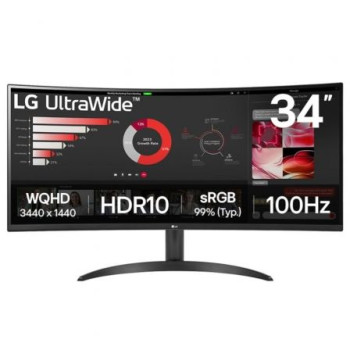 Monitor Profesional Ultrapanorámico Curvo LG 34WR50QK-B 34'/ WQHD/ Negro Monitor Profesional Ultrapanorámico Curvo LG 34WR50QK-B 34'/ WQHD/ Negro