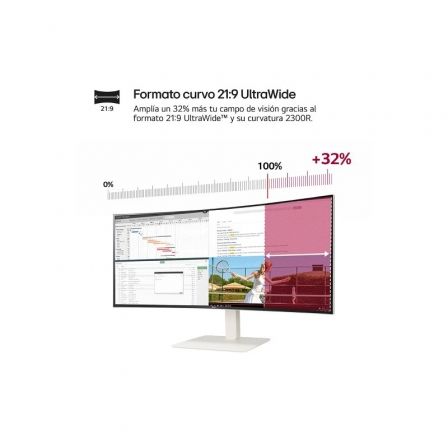 Monitor Profesional Ultrapanorámico Curvo LG UltraWide 38WR85QC-W 37.5'/ WQHD+/ Multimedia/ Blanco Monitor Profesional Ultrapanorámico Curvo LG UltraWide 38WR85QC-W 37.5'/ WQHD+/ Multimedia/ Blanco