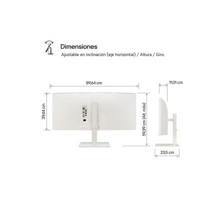 Monitor Profesional Ultrapanorámico Curvo LG UltraWide 38WR85QC-W 37.5'/ WQHD+/ Multimedia/ Blanco Monitor Profesional Ultrapanorámico Curvo LG UltraWide 38WR85QC-W 37.5'/ WQHD+/ Multimedia/ Blanco