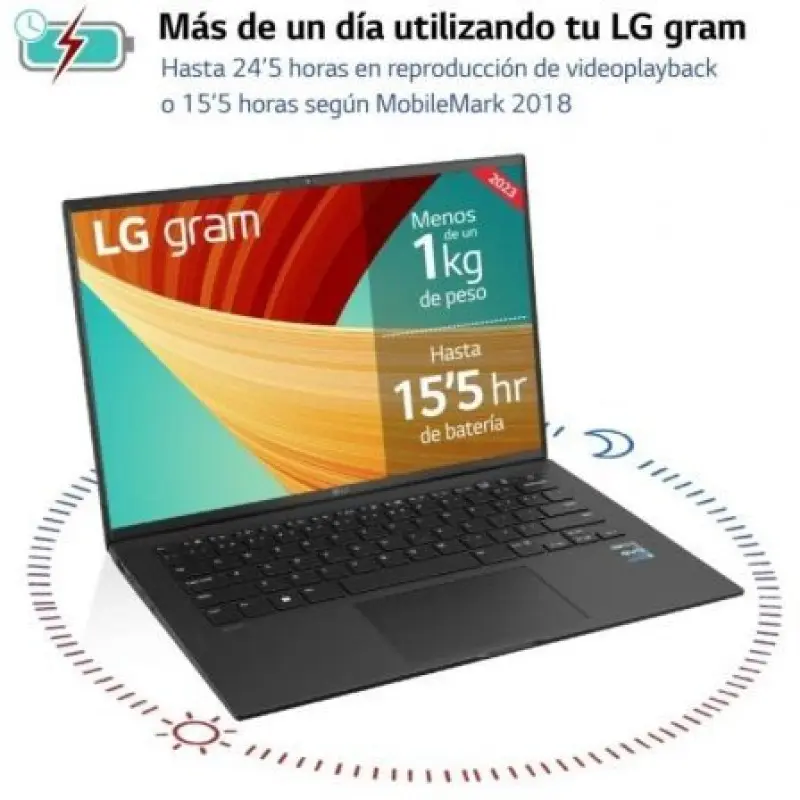 Portátil LG Gram 14Z90R-V.AP55B Intel Core i5-1340P/ 16GB/ 512GB SSD/ 14'/ Win11 Pro Portátil LG Gram 14Z90R-V.AP55B Intel Core i5-1340P/ 16GB/ 512GB SSD/ 14'/ Win11 Pro