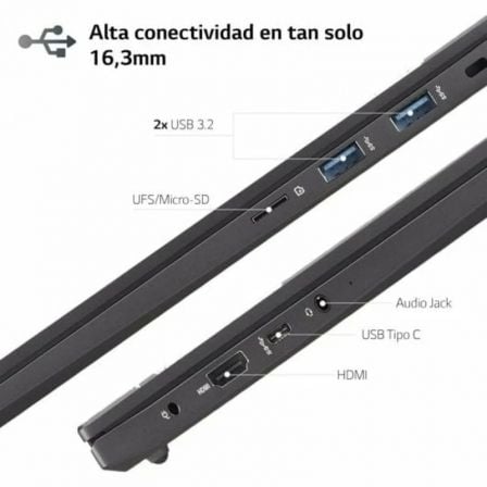Portátil LG Ultra 16UD70R-G.AX76B Ryzen 7 7730U/ 16GB/ 512GB SSD/ 16'/ Sin Sistema Operativo Portátil LG Ultra 16UD70R-G.AX76B Ryzen 7 7730U/ 16GB/ 512GB SSD/ 16'/ Sin Sistema Operativo