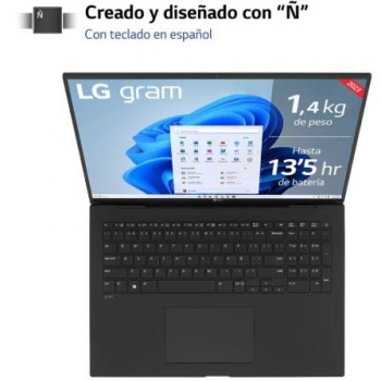Portátil LG Gram 17Z90R-E.AD78B Intel Core i7-1360P/ 32GB/ 1TB SSD/ GeForce RTX 3050/ 17'/ Win11 Portátil LG Gram 17Z90R-E.AD78B Intel Core i7-1360P/ 32GB/ 1TB SSD/ GeForce RTX 3050/ 17'/ Win11