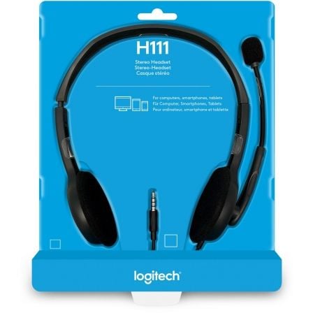 Auriculares Logitech H111/ con Micrófono/ Jack 3.5/ Negros Auriculares Logitech H111/ con Micrófono/ Jack 3.5/ Negros