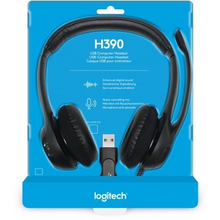 Auriculares Logitech H390/ con Micrófono/ USB/ Negros Auriculares Logitech H390/ con Micrófono/ USB/ Negros