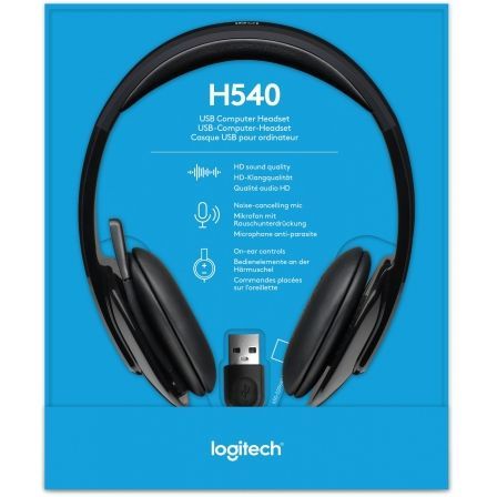 Auriculares Logitech H540/ con Micrófono/ USB/ Negros Auriculares Logitech H540/ con Micrófono/ USB/ Negros
