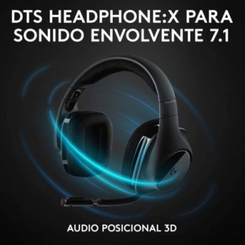 Auriculares Gaming Inalámbricos con Micrófono Logitech G533/ Negros Auriculares Gaming Inalámbricos con Micrófono Logitech G533/ Negros