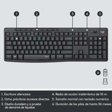 Teclado y Ratón Inalámbricos Logitech Silent Touch MK295/ Grafito Teclado y Ratón Inalámbricos Logitech Silent Touch MK295/ Grafito