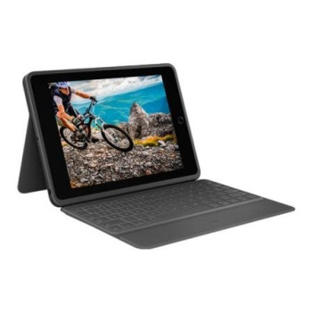 Funda con Teclado Logitech Rugged Folio para Tablets Apple Ipad 7ª y 8ª Generación 10.2'/ Negro Funda con Teclado Logitech Rugged Folio para Tablets Apple Ipad 7ª y 8ª Generación 10.2'/ Negro