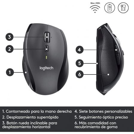 Ratón Inalámbrico Logitech Marathon M705/ Hasta 1000 DPI Ratón Inalámbrico Logitech Marathon M705/ Hasta 1000 DPI