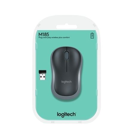 Ratón Inalámbrico Logitech M185/ Hasta 1000 DPI/ Gris Ratón Inalámbrico Logitech M185/ Hasta 1000 DPI/ Gris