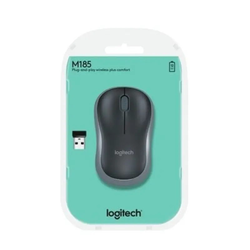 Ratón Inalámbrico Logitech M185/ Hasta 1000 DPI/ Gris Ratón Inalámbrico Logitech M185/ Hasta 1000 DPI/ Gris
