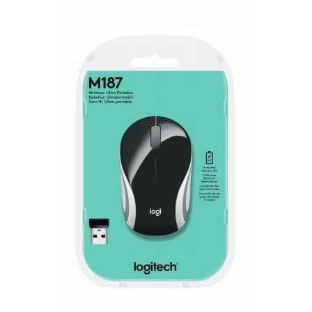 Ratón Mini Inalámbrico Logitech M187/ Hasta 1000 DPI Ratón Mini Inalámbrico Logitech M187/ Hasta 1000 DPI