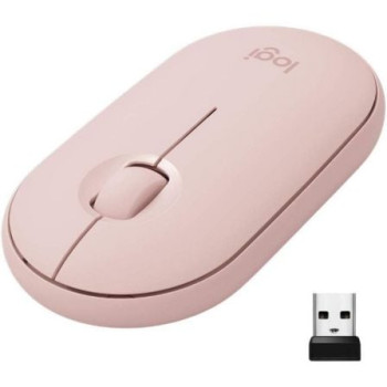 Ratón Inalámbrico por Bluetooth/ 2.4GHz Logitech Pebble M350/ Hasta 1000 DPI/ Rosa Ratón Inalámbrico por Bluetooth/ 2.4GHz Logitech Pebble M350/ Hasta 1000 DPI/ Rosa
