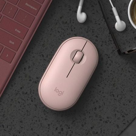 Ratón Inalámbrico por Bluetooth/ 2.4GHz Logitech Pebble M350/ Hasta 1000 DPI/ Rosa Ratón Inalámbrico por Bluetooth/ 2.4GHz Logitech Pebble M350/ Hasta 1000 DPI/ Rosa