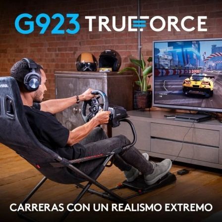 Volante con Pedales Logitech G923 TrueForce para PlayStation PS5/ PC Volante con Pedales Logitech G923 TrueForce para PlayStation PS5/ PC