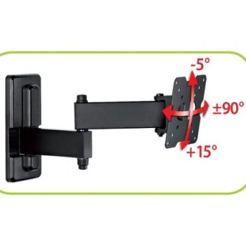 Soporte de Pared Giratorio/ Inclinable CME Meliconi EDR100 para TV de 14-25'/ hasta 17kg Soporte de Pared Giratorio/ Inclinable CME Meliconi EDR100 para TV de 14-25'/ hasta 17kg