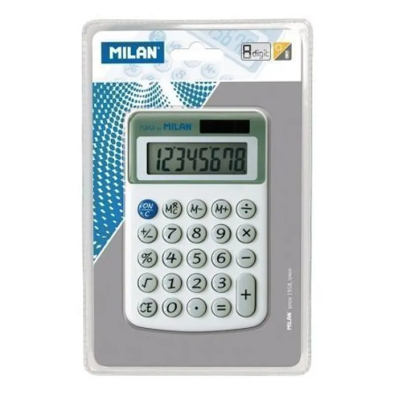 Calculadora Milan 40918BL/ Gris Calculadora Milan 40918BL/ Gris