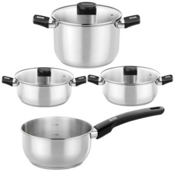 Pack Batería de Cocina Elite Monix M240001/ Cazo Ø14cm/ Ollas Ø24cm/ Cacerolas Ø20 - 24cm/ Acero Inoxidable/ Apta para Inducción Pack Batería de Cocina Elite Monix M240001/ Cazo Ø14cm/ Ollas Ø24cm/ Cacerolas Ø20 - 24cm/ Acero Inoxidable/ Apta para Inducción