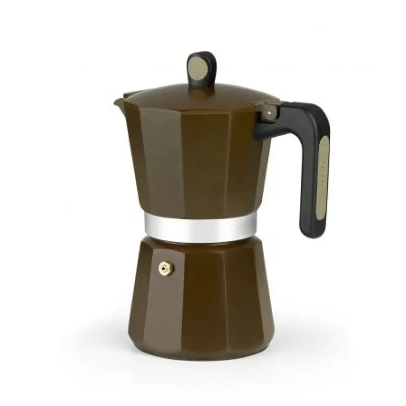 Cafetera Italiana Monix Induction Cream M6710006/ 6 Tazas/ Marrón Cafetera Italiana Monix Induction Cream M6710006/ 6 Tazas/ Marrón