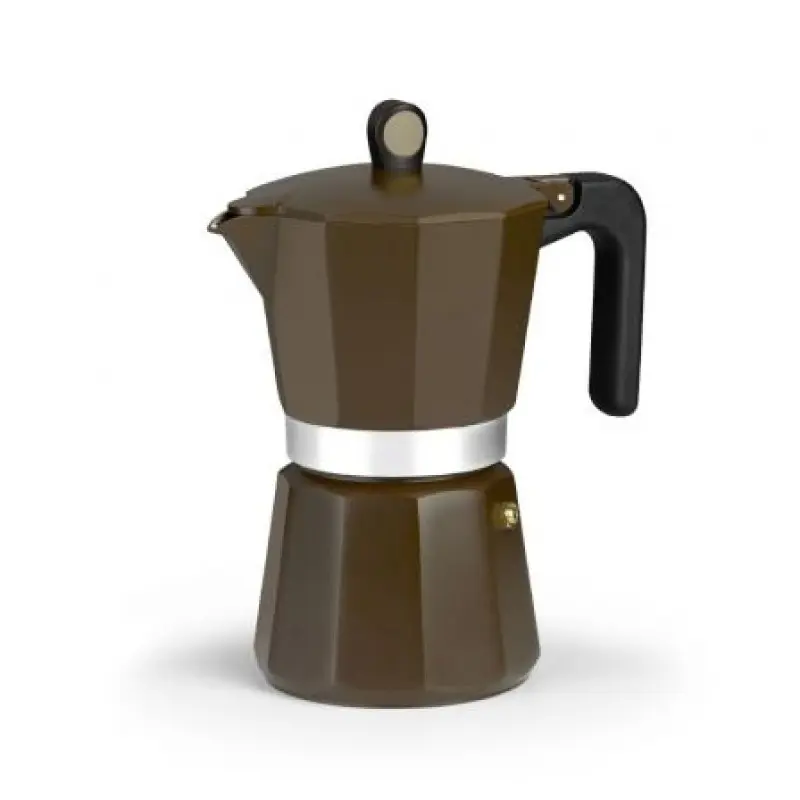 Cafetera Italiana Monix Induction Cream M671009/ 9 Tazas/ Marrón Cafetera Italiana Monix Induction Cream M671009/ 9 Tazas/ Marrón