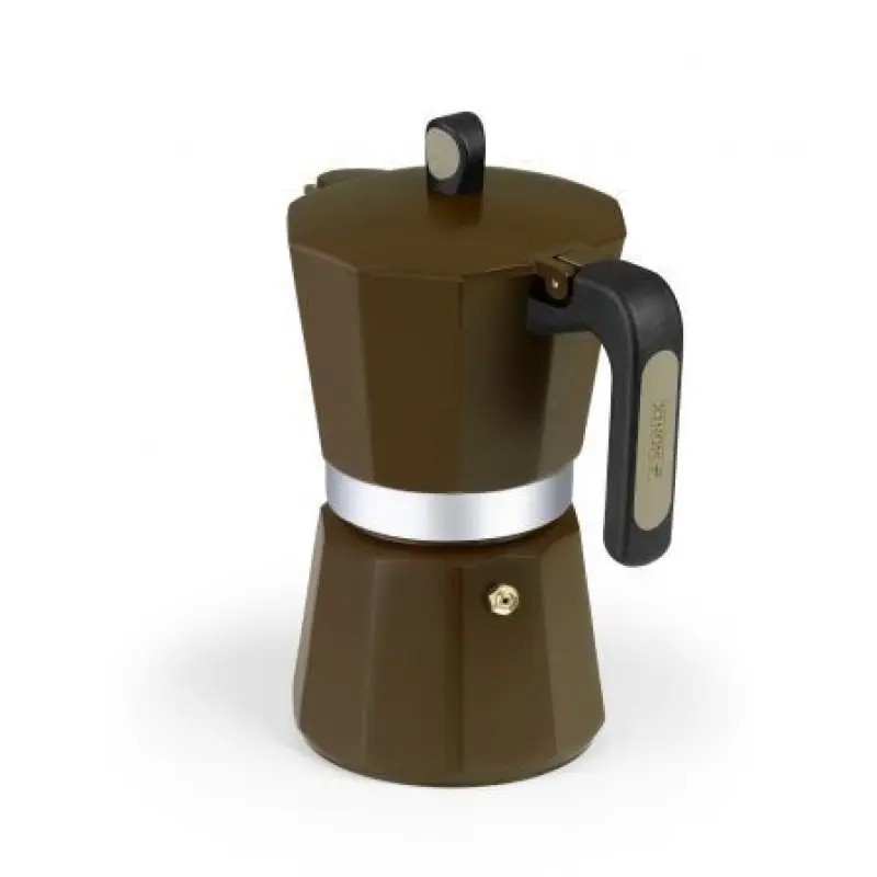 Cafetera Italiana Monix Induction Cream M671009/ 9 Tazas/ Marrón Cafetera Italiana Monix Induction Cream M671009/ 9 Tazas/ Marrón