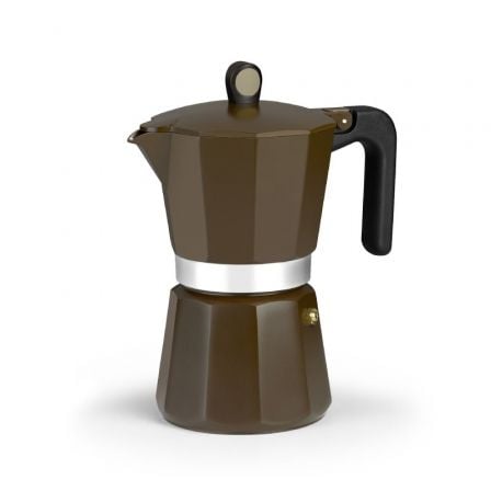 Cafetera Italiana Induction Cream M671012/ 12 Tazas/ Marrón Cafetera Italiana Induction Cream M671012/ 12 Tazas/ Marrón