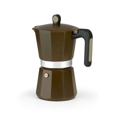 Cafetera Italiana Induction Cream M671012/ 12 Tazas/ Marrón Cafetera Italiana Induction Cream M671012/ 12 Tazas/ Marrón